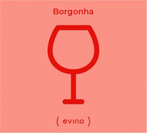 Ilustração de uma taça tipo Borgonha