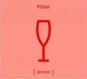 Ilustração da taça flute para espumante