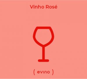 Ilustração de uma taça para vinho rosé